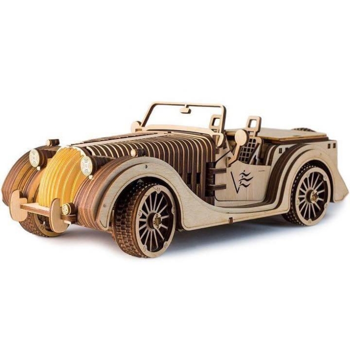 Wooden mechanical model Roadster (1)