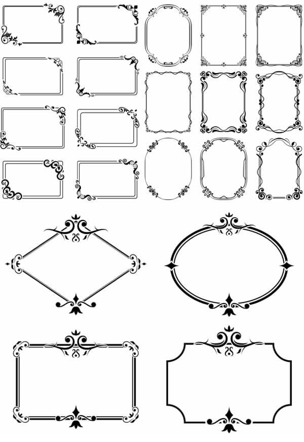 free vector borders Decor Border Frames cdr files